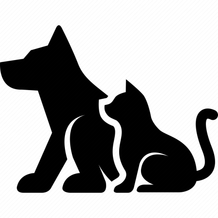 Силуэты котов и собак