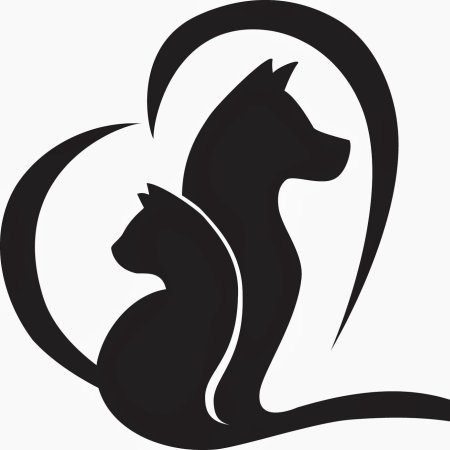 Силуэт кошки и собаки