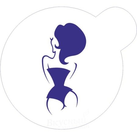 Трафарет девушки для торта