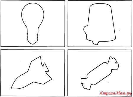 Контурные изображения предметов