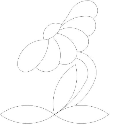 Трафарет для аппликации из ткани цветы