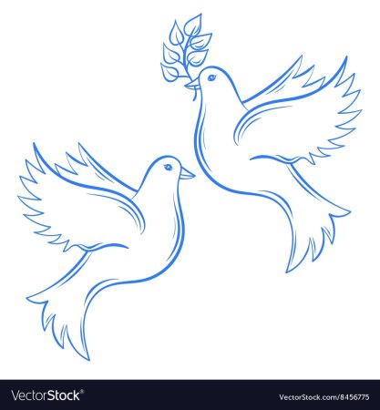 Рисунок голубя для вырезания