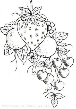 Клубника раскраска