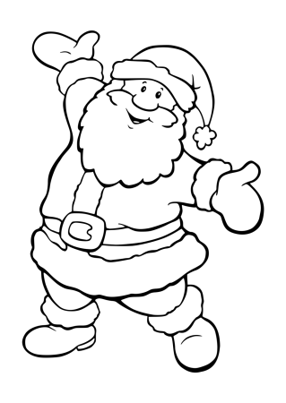 Дед Мороз трафарет