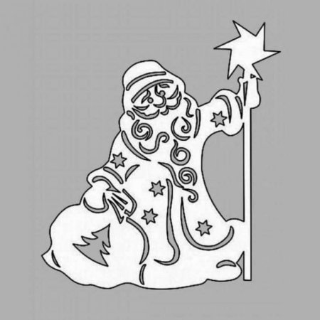 Новогодние трафареты на ок