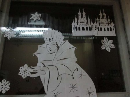 Вытанки на окна по сказке Снежная Королева