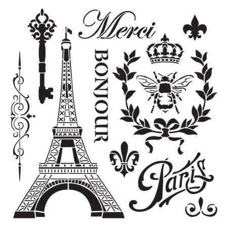 Трафареты Парижа для декора