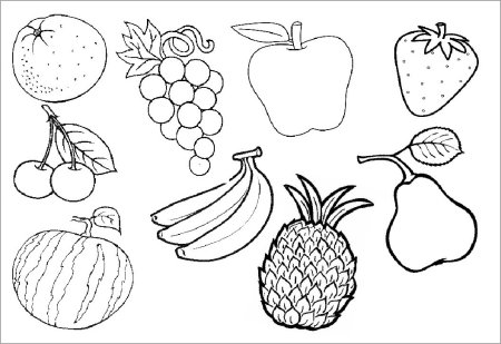 Овощи раскраска для детей