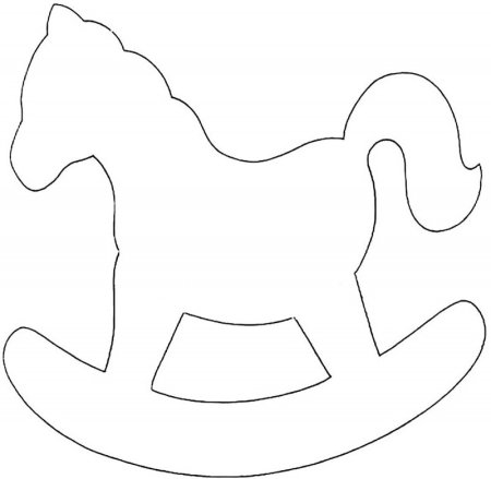 Лошадка качалка трафарет