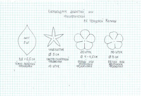 Выкройка розы из фоамирана