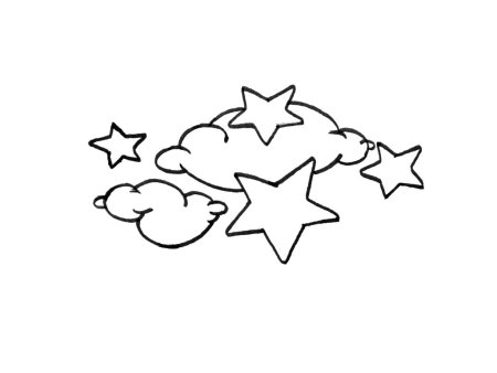 Новогодние облака трафареты на окна