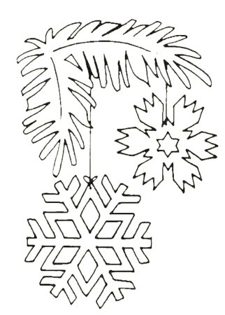 Елочка трафарет