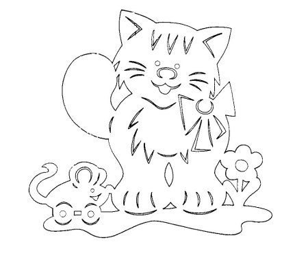 Новогодние украшения на окна коты