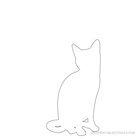 Трафарет кота на окно