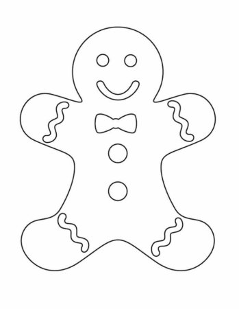 Gingerbread man раскраска для детей