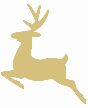 Новогодний олень трафарет