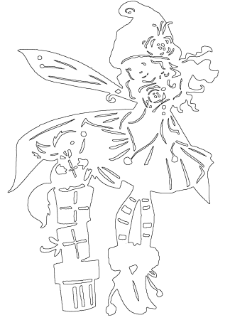 Вырезалки на окна феи