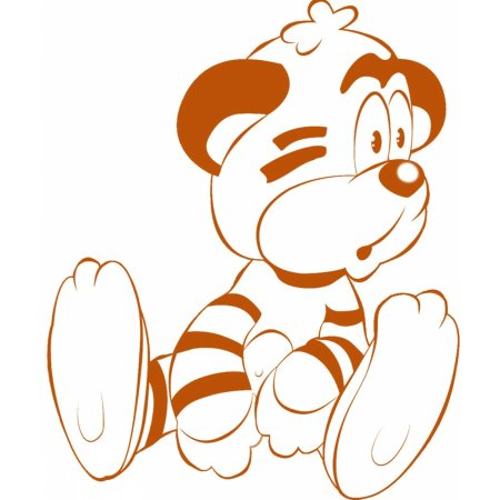 Тигренок на окно трафарет