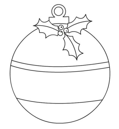 Новогодний шарик раскраска