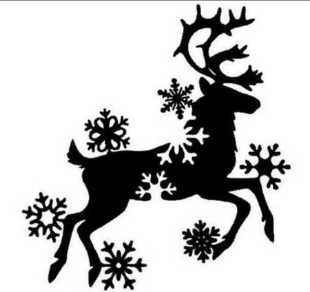 Трафареты на окна новогодние