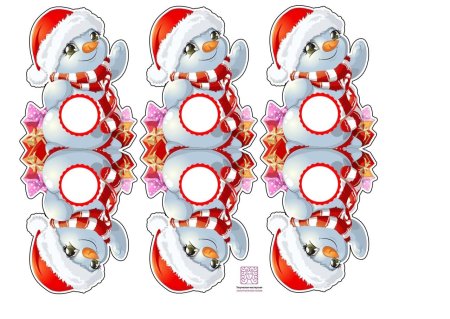 Новогодний шаблон для Чупа чупса