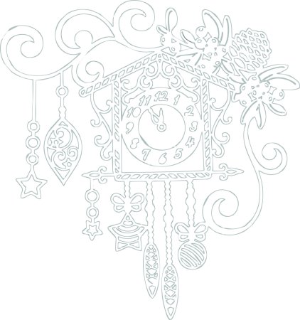 Вытанки часы новогодние