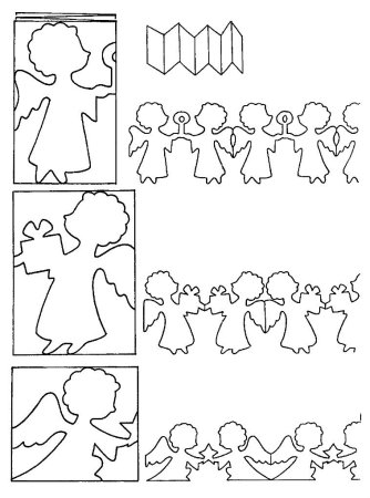 Гирлянда из бумаги трафарет