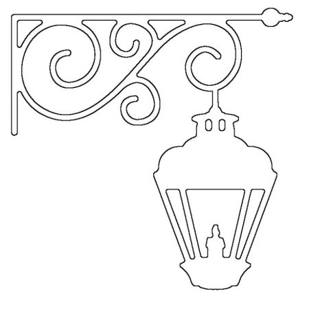 Трафарет фонарь