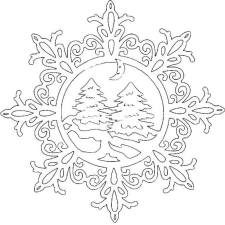 Вытынанка венок новогодний