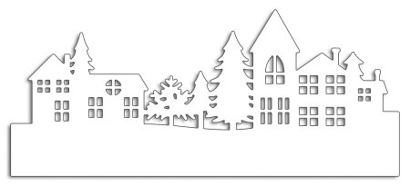 Домик из бумаги на окно