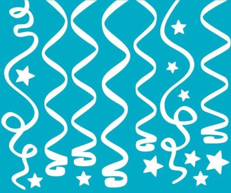 Трафарет серпантина на окно