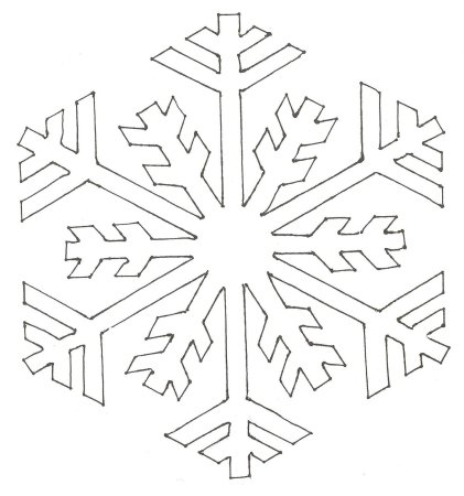 Новогодние снежинки трафареты