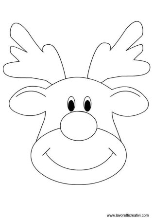 Мордочка оленя трафарет