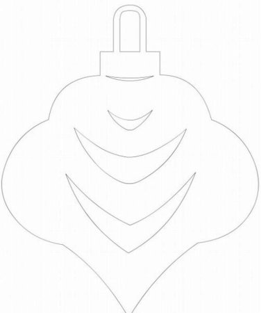 Новогодние шары трафарет