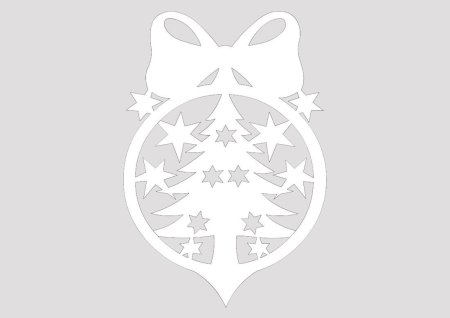 Трафарет на окно новый год