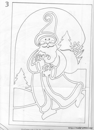 Новогодние рисунки трафареты