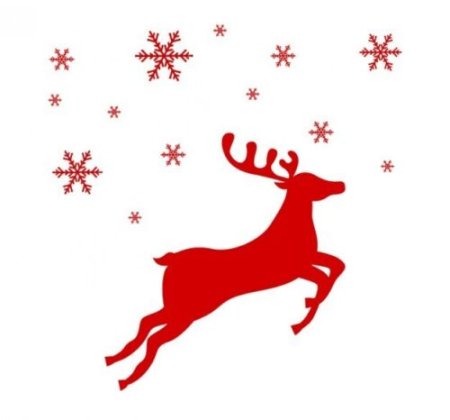 Новогодний олень вектор