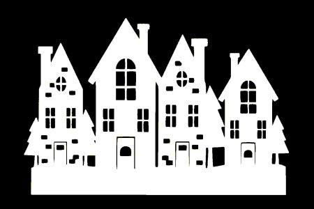 Украшения на окна домики