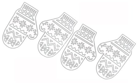 Трафареты на окна варежки