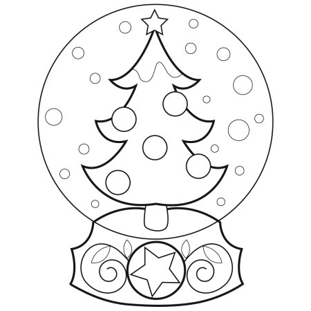 Новогодняя игрушка трафарет для рисования