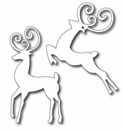 Новогодние олени на окно вырезалки