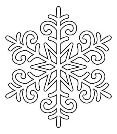 Снежинка раскраска