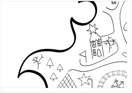 Елка раскраска большая