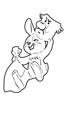 Зайчик для вырезания на окно