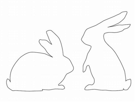 Зайка трафарет на окно