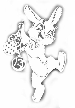 Новогодний Зайка раскраска