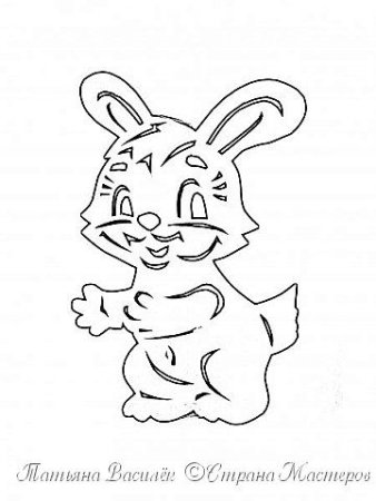 Трафарет зайца