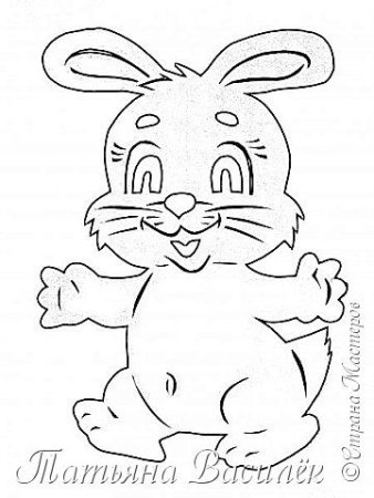 Трафарет зайца на новый год