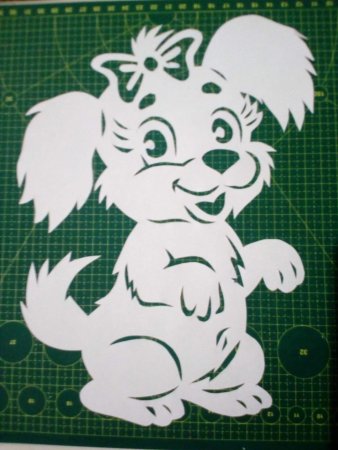 Трафарет зайчика