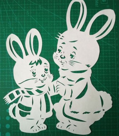 Вырезалка заяц на окно